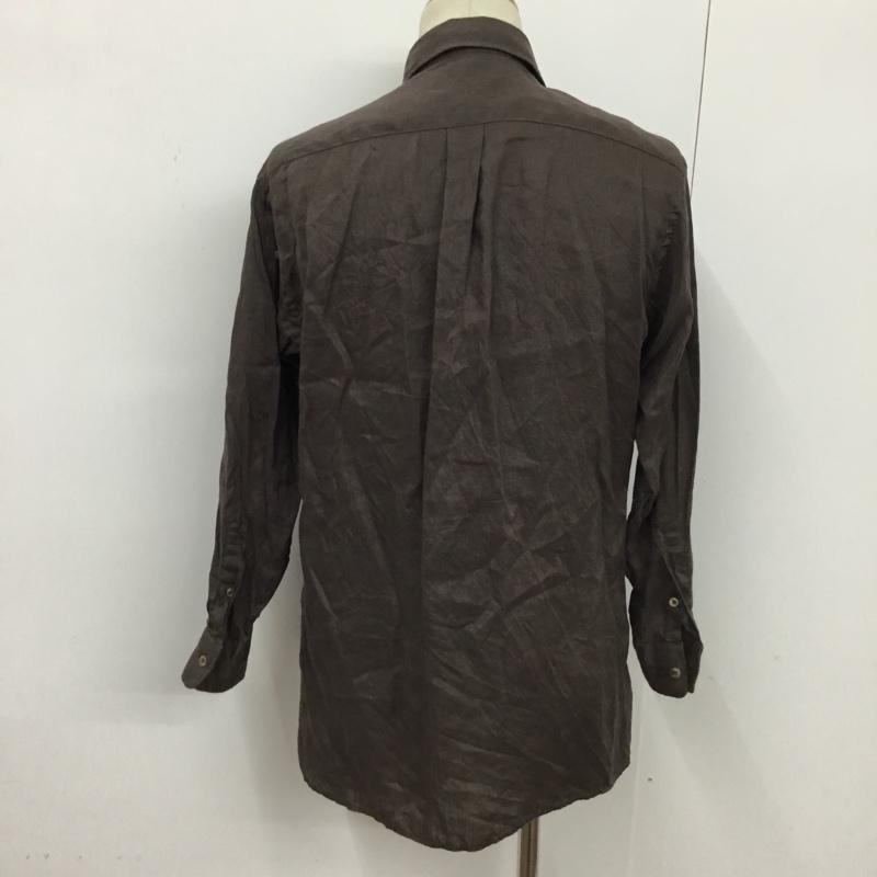 サンフランシスコ SAN FRANCISCO シャツ、ブラウス 長袖 S 無地 茶 / ブラウン / メンズ USED 古着 中古 10077336