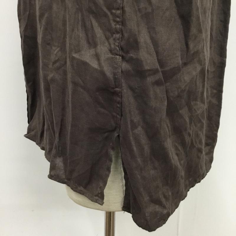 サンフランシスコ SAN FRANCISCO シャツ、ブラウス 長袖 S 無地 茶 / ブラウン / メンズ USED 古着 中古 10077336