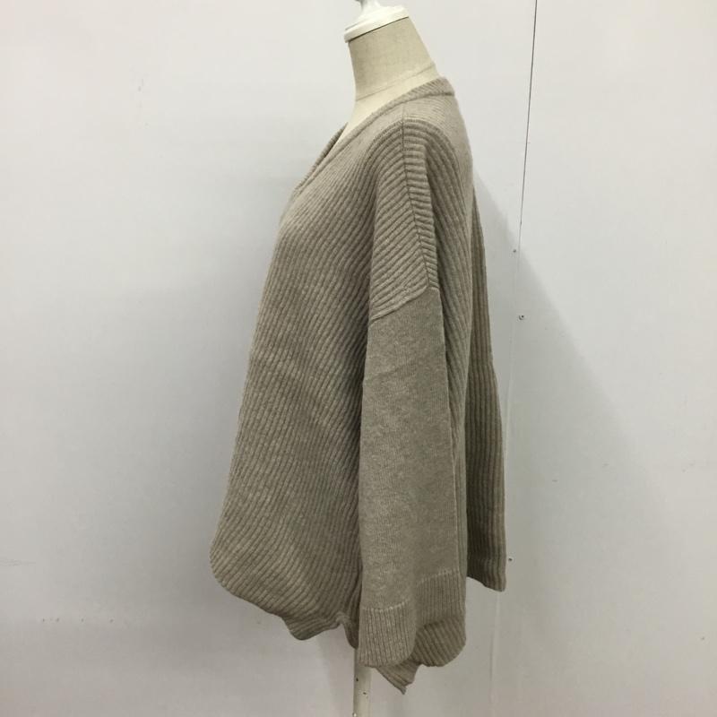 スタディオクリップ studio CLIP ニット、セーター 長袖 L 無地 灰 / グレー / レディース USED 古着 中古 10077536