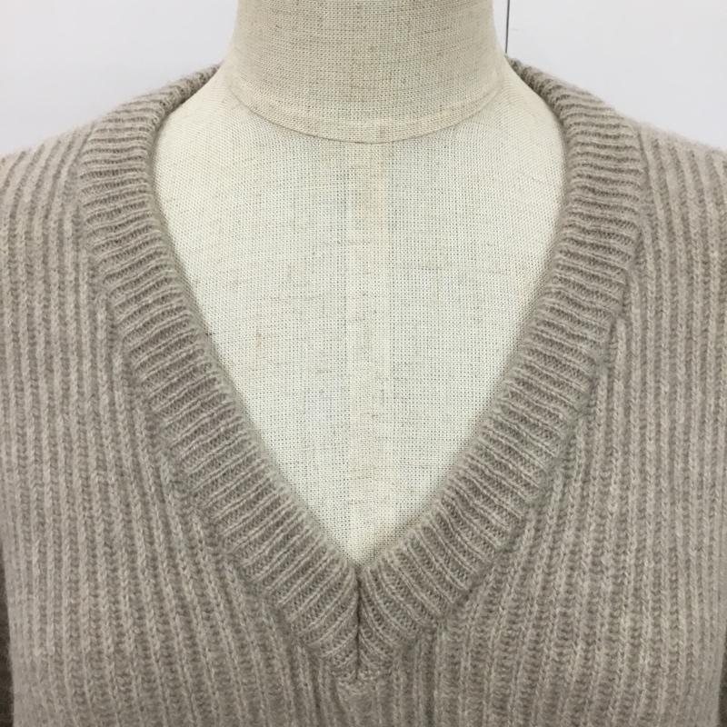 スタディオクリップ studio CLIP ニット、セーター 長袖 L 無地 灰 / グレー / レディース USED 古着 中古 10077536