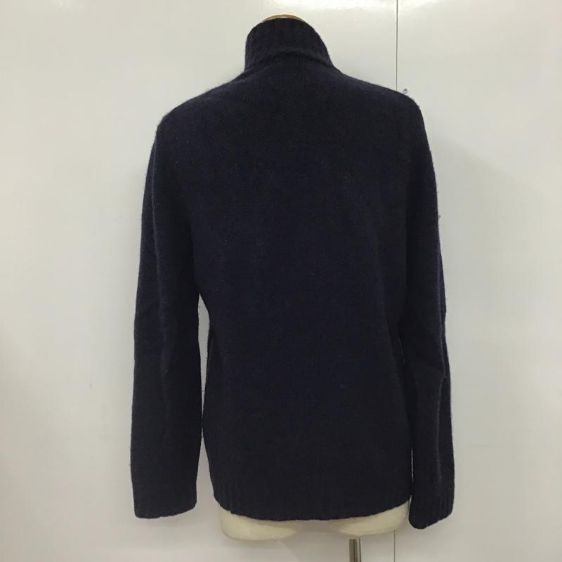 トゥモローランドトリコ TOMORROWLAND tricot ニット、セーター 長袖 51-02-15-02620 ウール ハーフジップ M 無地 紺 / ネイビー / メンズ USED 古着 中古 10077580