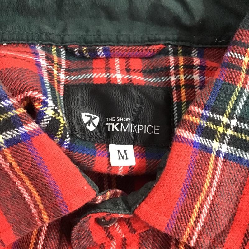 ティーケー ミクスパイス TK MIXPICE シャツ、ブラウス 長袖 616-83681 M チェック 赤 / レッド / メンズ USED 古着 中古 10077595