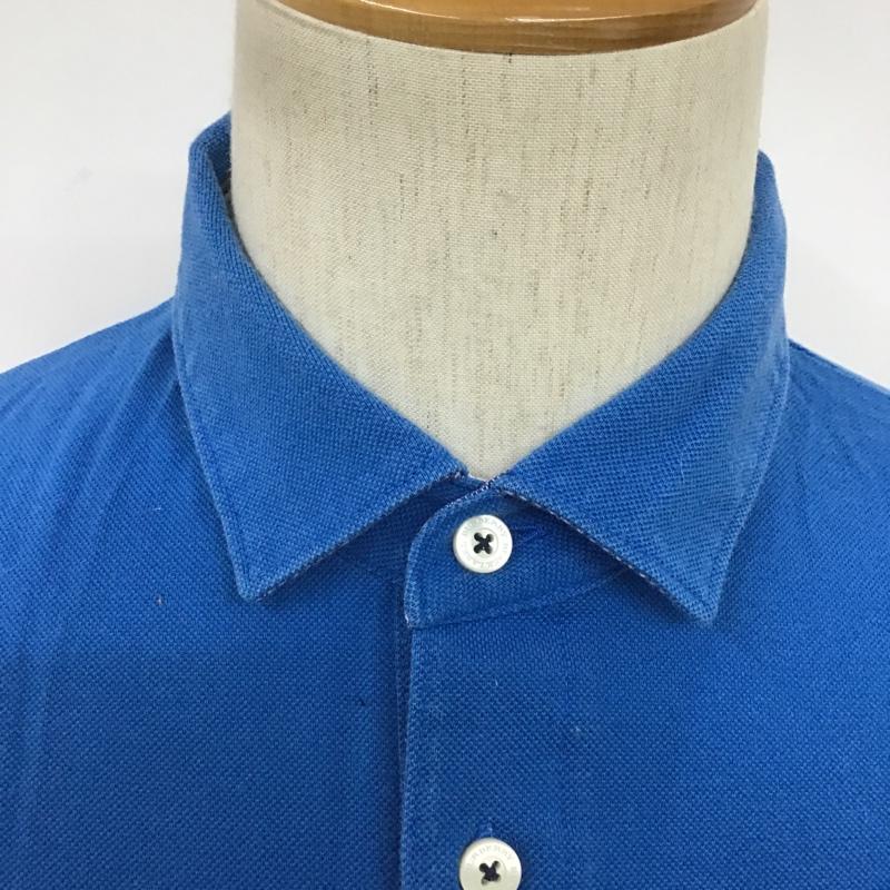 バーバリーブラックレーベル BURBERRY BLACK LABEL ポロシャツ 半袖 D1P16-515-24 コットン 2 ワンポイント 青 / ブルー / メンズ USED 古着 中古 10077624