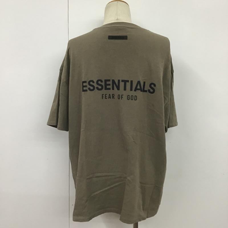 エッセンシャルズ ESSENTIALS Tシャツ 半袖 バックロゴ XL ロゴ、文字 灰 / グレー / メンズ USED 古着 中古 10077664
