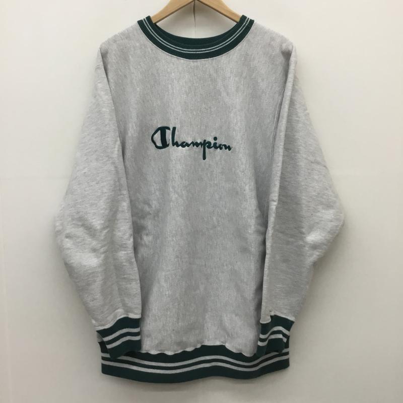 チャンピオン Champion トレーナー 長袖 90's Reverse Weave 刺繍 リブライン XL 刺繍 X ロゴ、文字 白 / ホワイト / メンズ USED 古着 中古 10077684