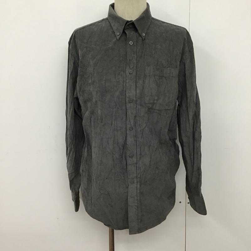 古着 USED シャツ、ブラウス 長袖 samuel windsor L 無地 灰 / グレー / メンズ USED 古着 中古 10077701