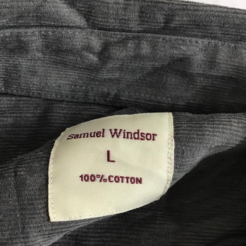 古着 USED シャツ、ブラウス 長袖 samuel windsor L 無地 灰 / グレー / メンズ USED 古着 中古 10077701