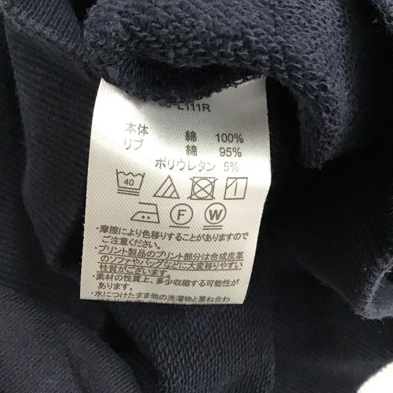 チャンピオン Champion パーカー 長袖 C8-L111R プルオーバー フーディー フロントポケット L ワンポイント 紺 / ネイビー / メンズ USED 古着 中古 10077730