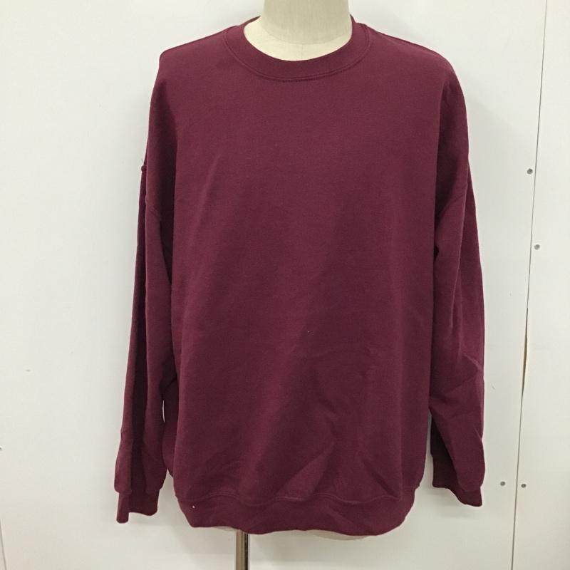 ギルダン GILDAN トレーナー 長袖 スウェット 裏起毛 XL 無地 えんじ / ワインレッド / メンズ USED 古着 中古 10077736