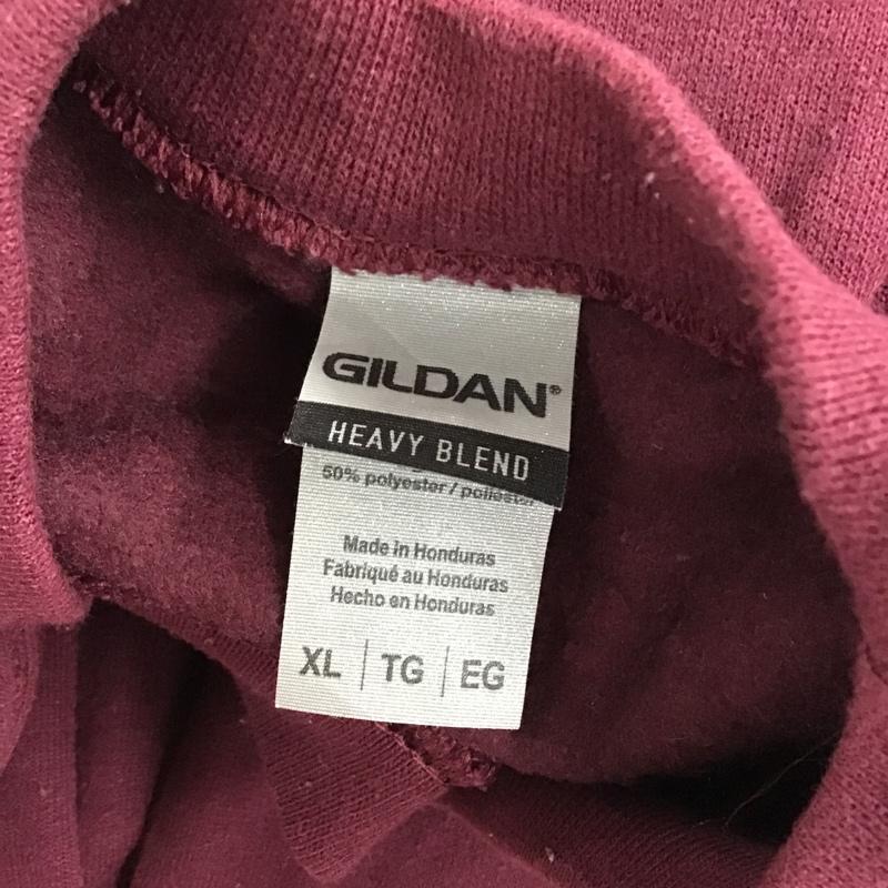 ギルダン GILDAN トレーナー 長袖 スウェット 裏起毛 XL 無地 えんじ / ワインレッド / メンズ USED 古着 中古 10077736