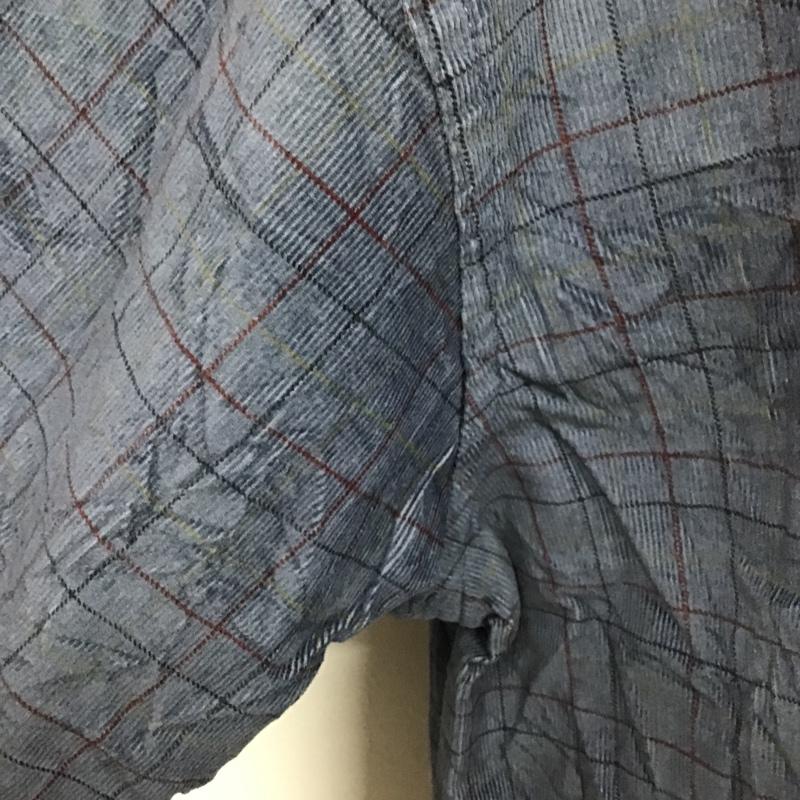 古着 USED シャツ、ブラウス 長袖 コーデュロイ ボタンダウン L チェック 紺 / ネイビー / メンズ USED 古着 中古 10077751
