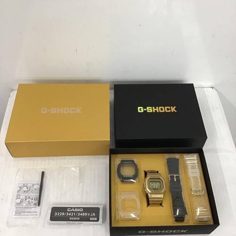 ジーショック G-SHOCK 腕時計 デジタル DWE-5600HG-1JR 箱有 ロゴ、文字 金 / ゴールド / X 黒 / ブラック / メンズ USED 古着 中古 10077771