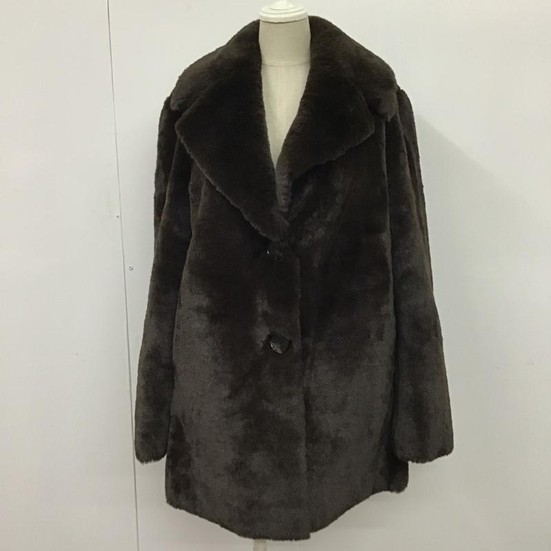 ザラウーマン ZARA WOMAN コート コート一般 4360 041 800 フェイクファー XS 無地 ダークブラウン / ダークブラウン / レディース USED 古着 中古 10077907