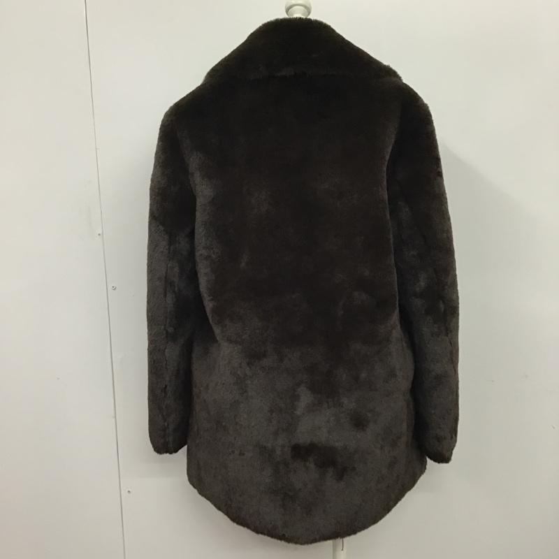 ザラウーマン ZARA WOMAN コート コート一般 4360 041 800 フェイクファー XS 無地 ダークブラウン / ダークブラウン / レディース USED 古着 中古 10077907