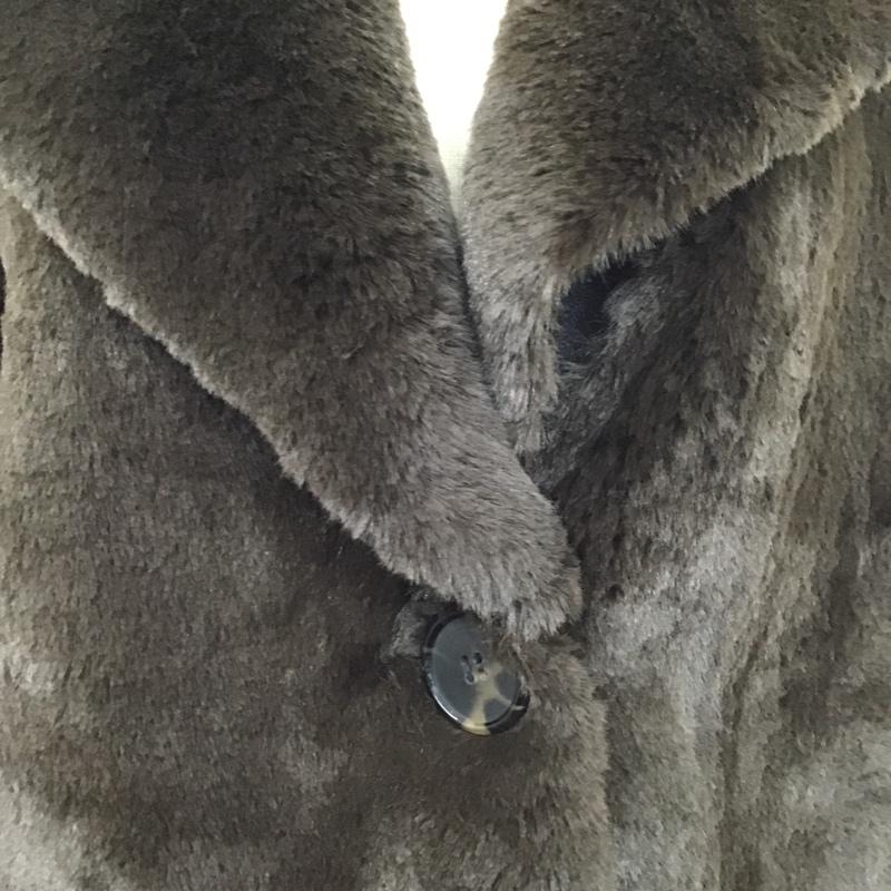 ザラウーマン ZARA WOMAN コート コート一般 4360 041 800 フェイクファー XS 無地 ダークブラウン / ダークブラウン / レディース USED 古着 中古 10077907