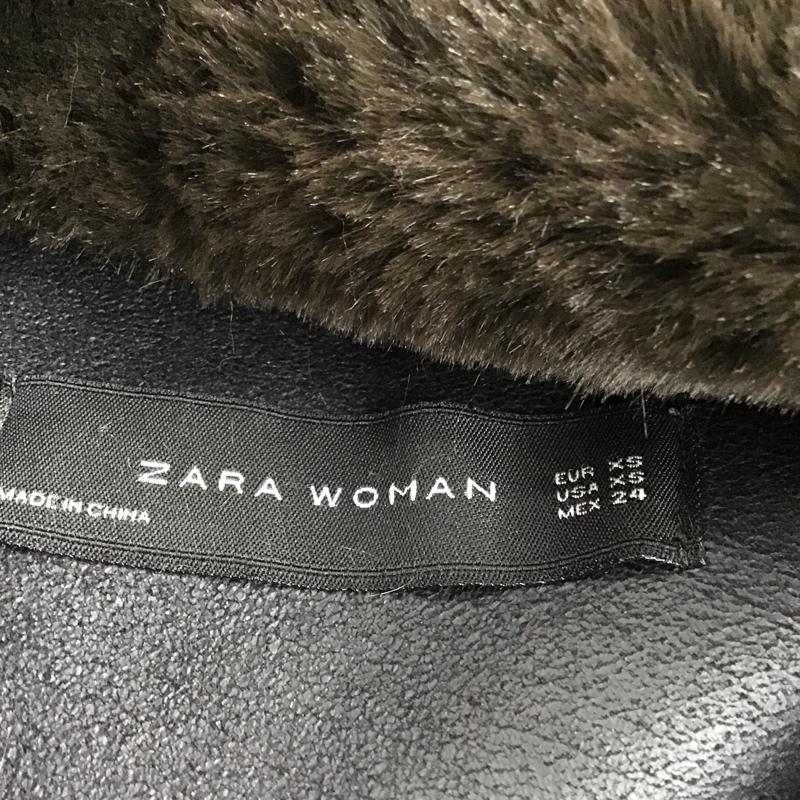 ザラウーマン ZARA WOMAN コート コート一般 4360 041 800 フェイクファー XS 無地 ダークブラウン / ダークブラウン / レディース USED 古着 中古 10077907