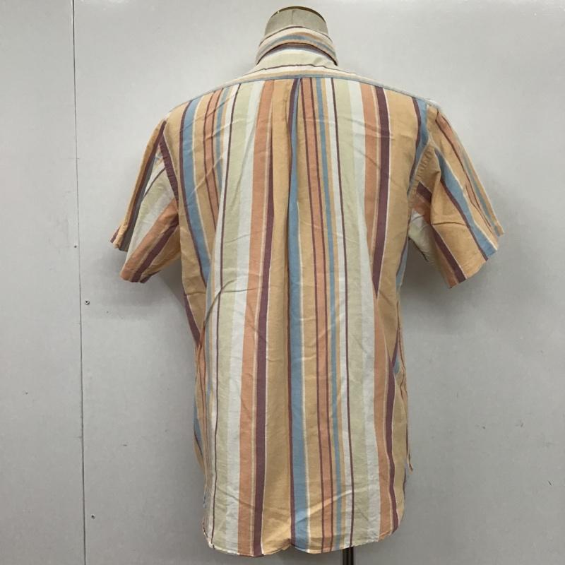チャップス CHAPS シャツ、ブラウス 半袖 ボタンダウンシャツ L ストライプ マルチカラー / マルチカラー / メンズ USED 古着 中古 10077944