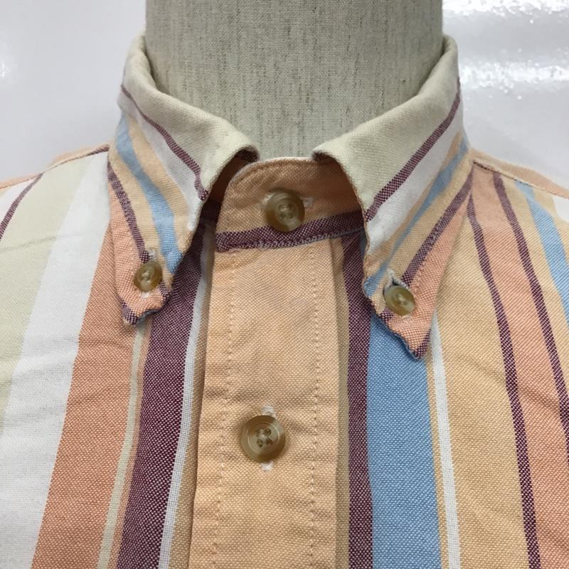 チャップス CHAPS シャツ、ブラウス 半袖 ボタンダウンシャツ L ストライプ マルチカラー / マルチカラー / メンズ USED 古着 中古 10077944