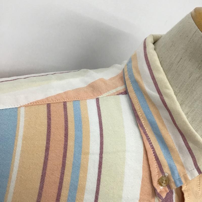 チャップス CHAPS シャツ、ブラウス 半袖 ボタンダウンシャツ L ストライプ マルチカラー / マルチカラー / メンズ USED 古着 中古 10077944