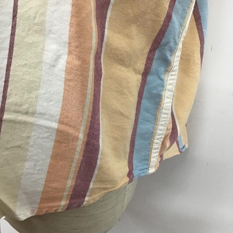 チャップス CHAPS シャツ、ブラウス 半袖 ボタンダウンシャツ L ストライプ マルチカラー / マルチカラー / メンズ USED 古着 中古 10077944
