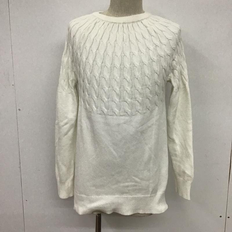 レイジブルー RAGEBLUE ニット、セーター 長袖 M 無地 白 / ホワイト / メンズ USED 古着 中古 10077991