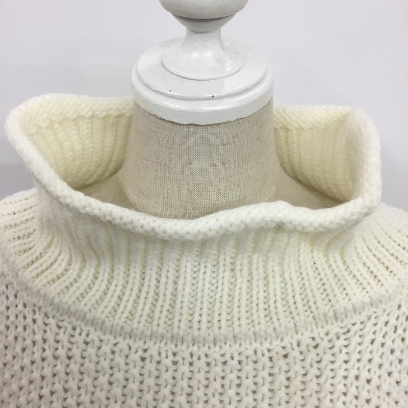 ナチュラルビューティーベーシック NATURAL BEAUTY BASIC ニット、セーター 長袖 017-0270585 かのこハイネック M 無地 白 / ホワイト / レディース USED 古着 中古 10078046