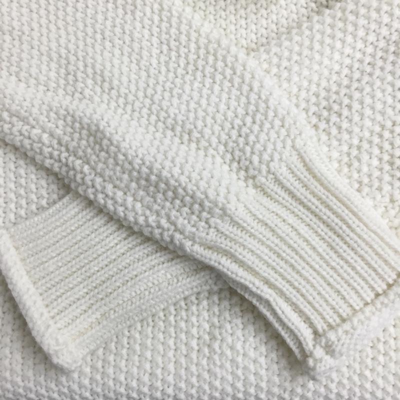 ナチュラルビューティーベーシック NATURAL BEAUTY BASIC ニット、セーター 長袖 017-0270585 かのこハイネック M 無地 白 / ホワイト / レディース USED 古着 中古 10078046