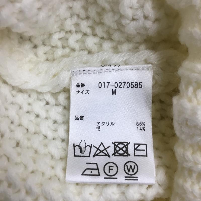 ナチュラルビューティーベーシック NATURAL BEAUTY BASIC ニット、セーター 長袖 017-0270585 かのこハイネック M 無地 白 / ホワイト / レディース USED 古着 中古 10078046