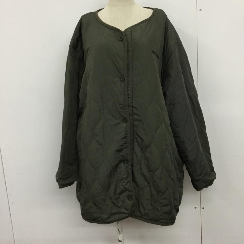 古着 USED コート コート一般 211256 Mark Gonzales キルティング ノーカラー リバーシブル M ロゴ、文字 カーキ / カーキ / X アイボリー / アイボリー / レディース USED 古着 中古 10078049