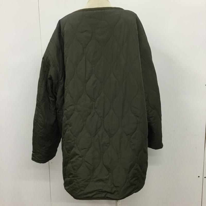 古着 USED コート コート一般 211256 Mark Gonzales キルティング ノーカラー リバーシブル M ロゴ、文字 カーキ / カーキ / X アイボリー / アイボリー / レディース USED 古着 中古 10078049