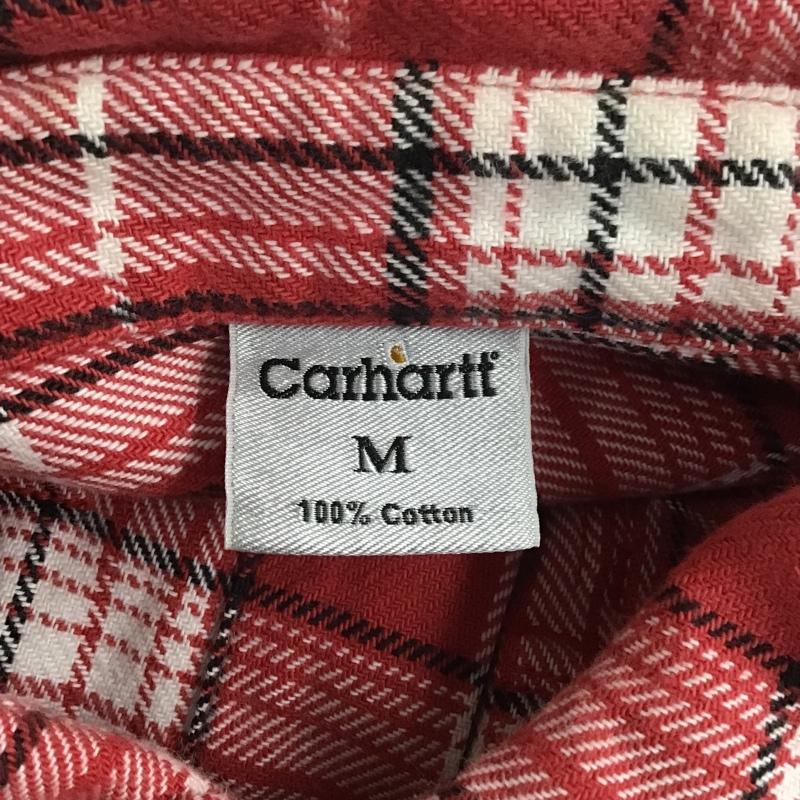 カーハート Carhartt シャツ、ブラウス 長袖 E721-1806 ワークシャツ M チェック 赤 / レッド / X 白 / ホワイト / X 黒 / ブラック / メンズ USED 古着 中古 10078066
