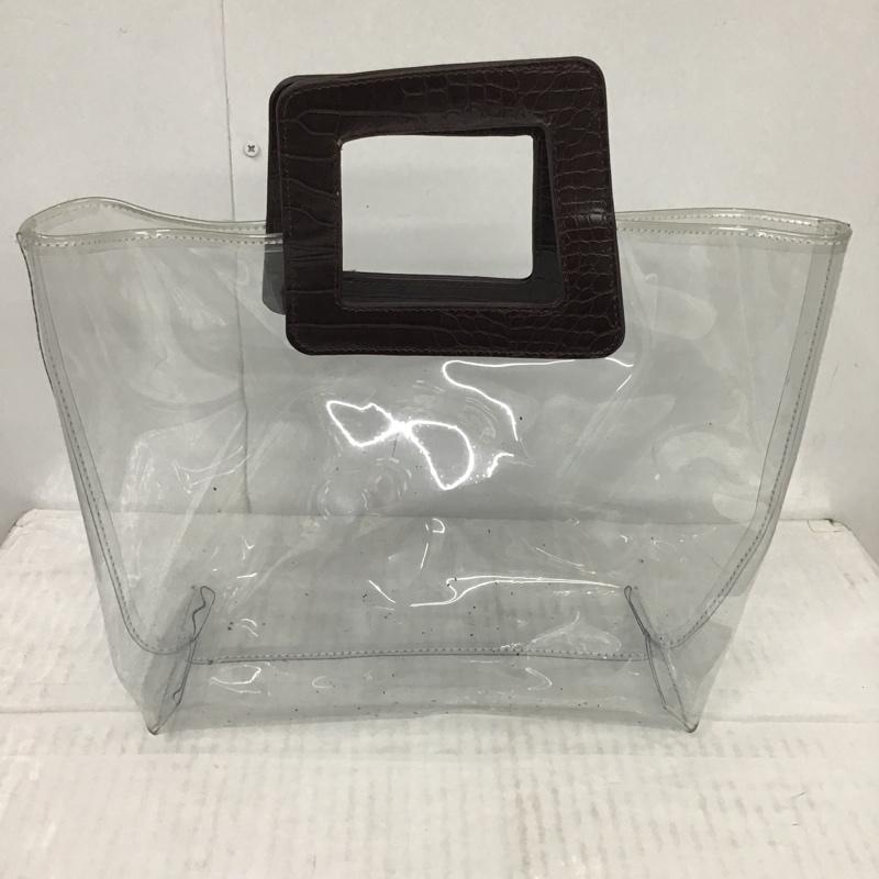 マウジー MOUSSY ハンドバッグ ハンドバッグ クリアバック ポーチ ロゴ、文字 茶 / ブラウン / レディース USED 古着 中古 10078150