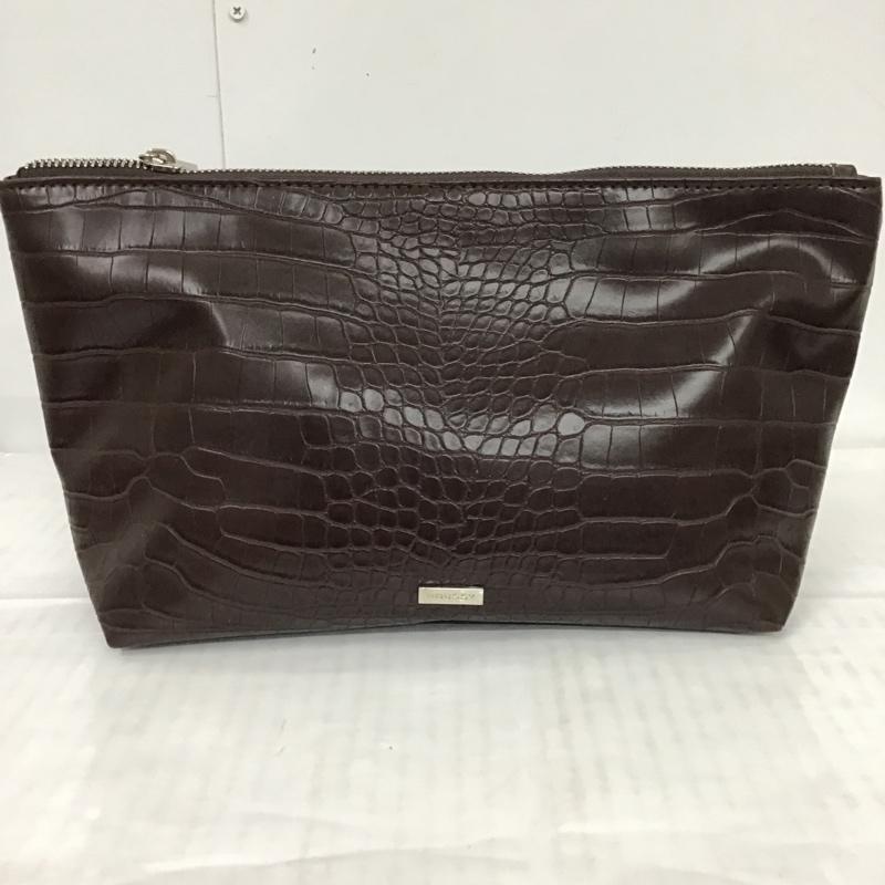 マウジー MOUSSY ハンドバッグ ハンドバッグ クリアバック ポーチ ロゴ、文字 茶 / ブラウン / レディース USED 古着 中古 10078150