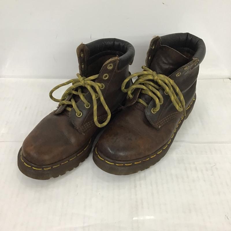 ドクターマーチン Dr.Martens ブーツ ショートブーツ 6ホール ロゴ、文字 ダークブラウン / ダークブラウン / レディース USED 古着 中古 10078151