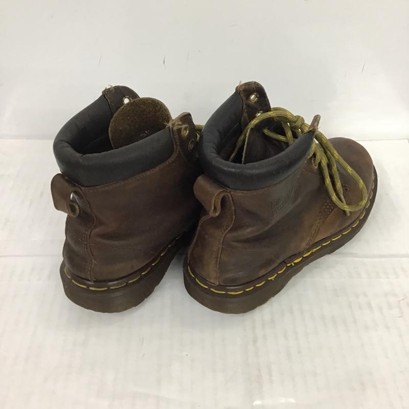 ドクターマーチン Dr.Martens ブーツ ショートブーツ 6ホール ロゴ、文字 ダークブラウン / ダークブラウン / レディース USED 古着 中古 10078151