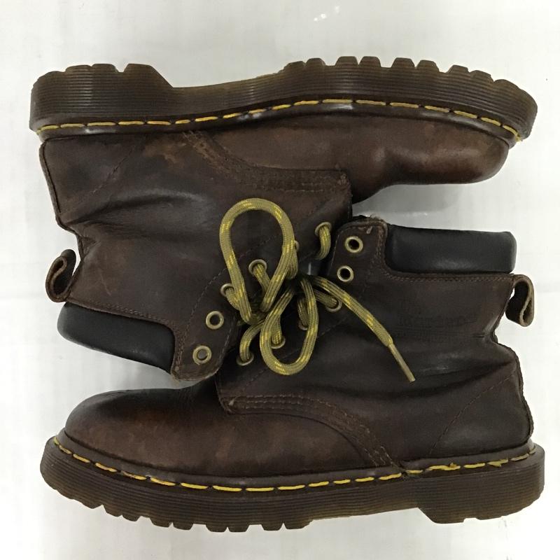 ドクターマーチン Dr.Martens ブーツ ショートブーツ 6ホール ロゴ、文字 ダークブラウン / ダークブラウン / レディース USED 古着 中古 10078151