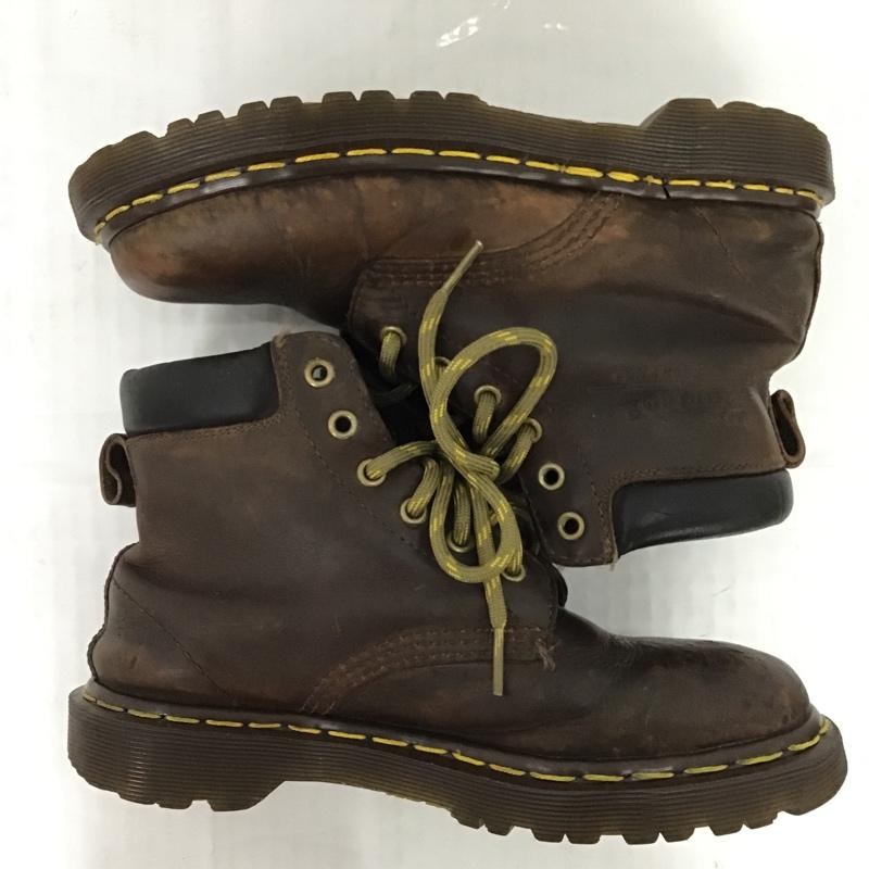 ドクターマーチン Dr.Martens ブーツ ショートブーツ 6ホール ロゴ、文字 ダークブラウン / ダークブラウン / レディース USED 古着 中古 10078151