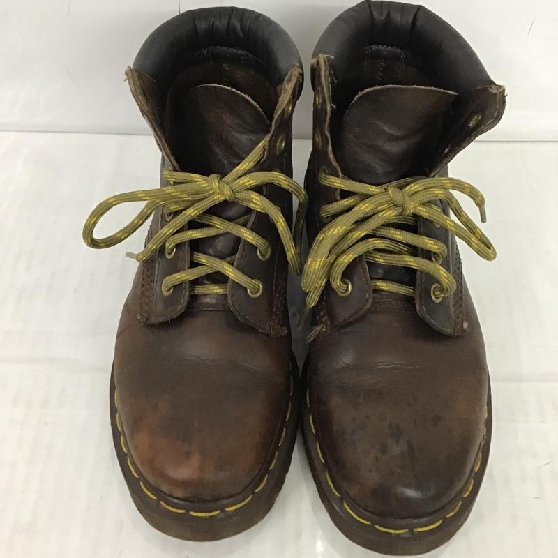 ドクターマーチン Dr.Martens ブーツ ショートブーツ 6ホール ロゴ、文字 ダークブラウン / ダークブラウン / レディース USED 古着 中古 10078151