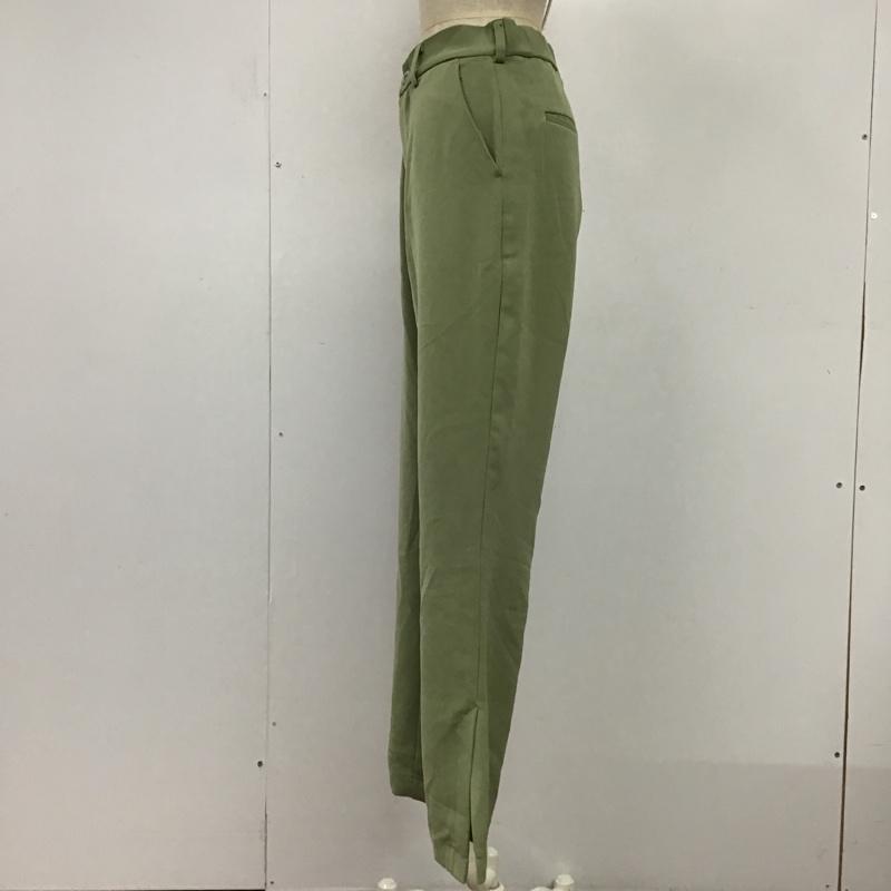 ジーナシス JEANASIS パンツ スラックス JS050405MC スリットフレアパンツ M 無地 薄緑 / ライトグリーン / レディース USED 古着 中古 10078290