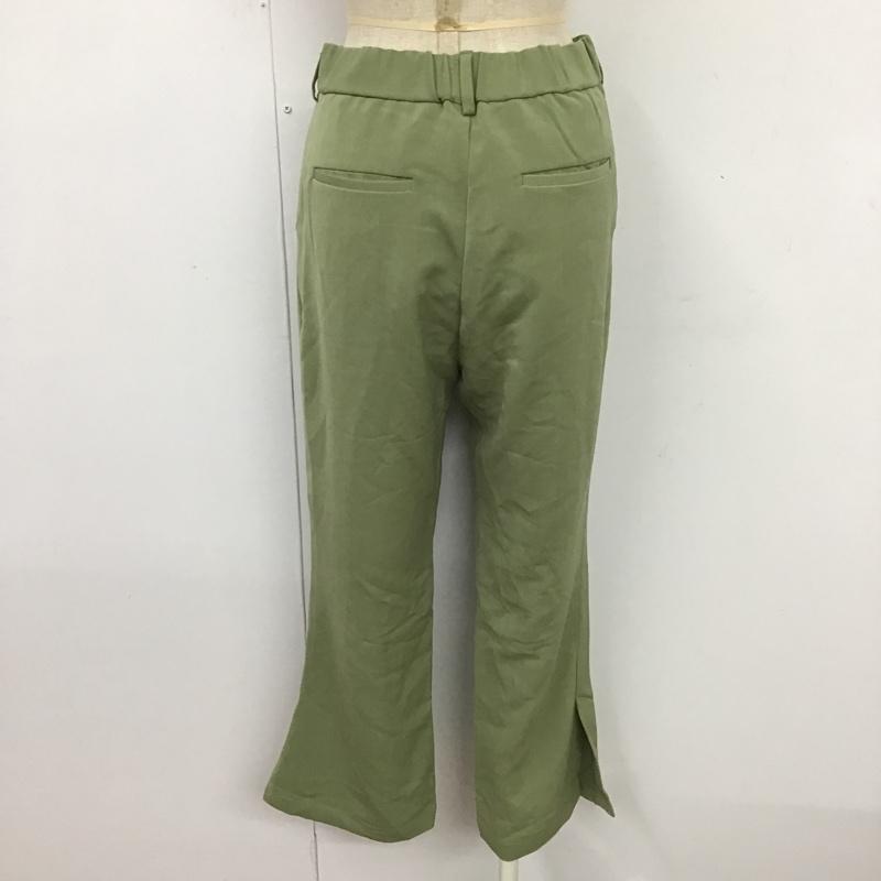 ジーナシス JEANASIS パンツ スラックス JS050405MC スリットフレアパンツ M 無地 薄緑 / ライトグリーン / レディース USED 古着 中古 10078290