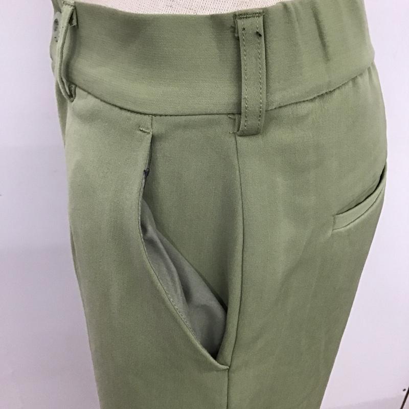 ジーナシス JEANASIS パンツ スラックス JS050405MC スリットフレアパンツ M 無地 薄緑 / ライトグリーン / レディース USED 古着 中古 10078290
