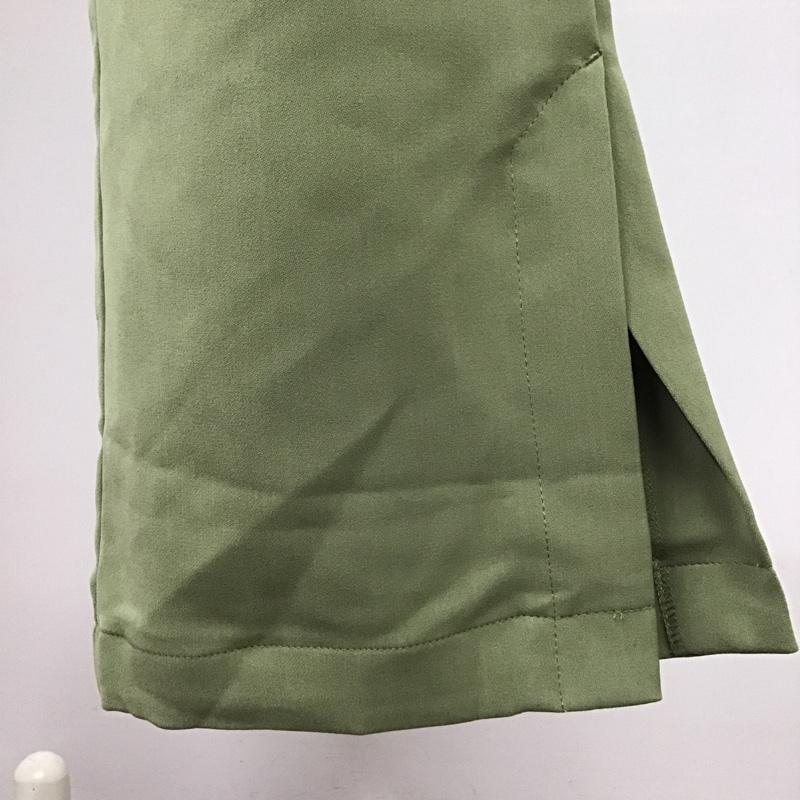 ジーナシス JEANASIS パンツ スラックス JS050405MC スリットフレアパンツ M 無地 薄緑 / ライトグリーン / レディース USED 古着 中古 10078290