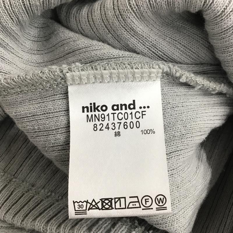 ニコアンド niko and... カットソー 長袖 MN91TC01CF 太うねダメージプルオーバー Vネック 3 無地 灰 / グレー /  レディース USED 古着 中古 10078301