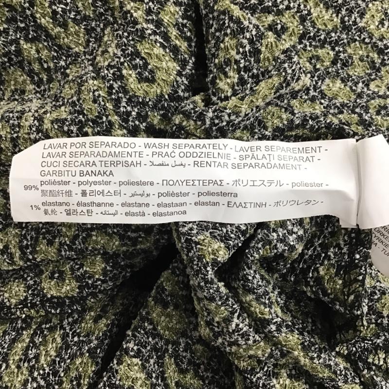 ザラ ZARA ワンピース ひざ丈スカート 4215 402 031 M ヒョウ柄・レオパード柄 黒 / ブラック / X カーキ / カーキ / レディース USED 古着 中古 10078310