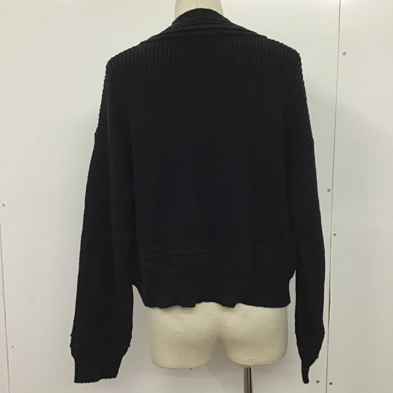 ハレ HARE ニット、セーター 長袖 HA020148CF チルデンVネックセーター FREE 無地 黒 / ブラック / レディース USED 古着 中古 10078336