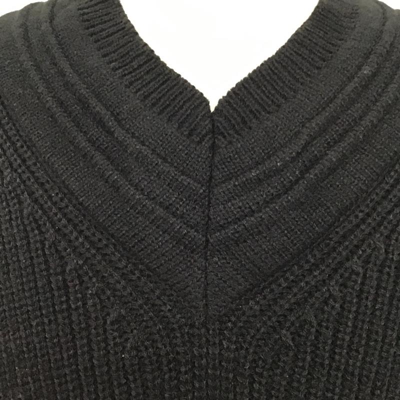 ハレ HARE ニット、セーター 長袖 HA020148CF チルデンVネックセーター FREE 無地 黒 / ブラック / レディース USED 古着 中古 10078336