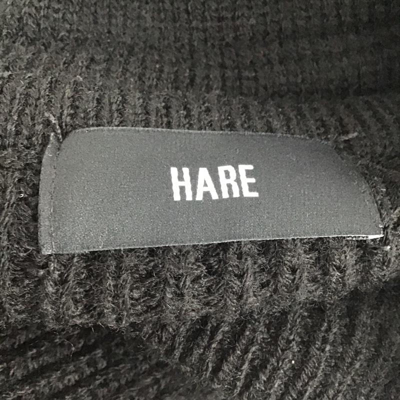 ハレ HARE ニット、セーター 長袖 HA020148CF チルデンVネックセーター FREE 無地 黒 / ブラック / レディース USED 古着 中古 10078336