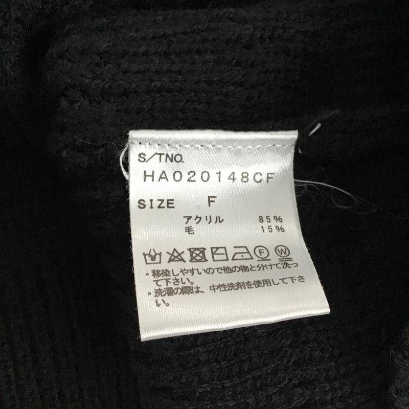 ハレ HARE ニット、セーター 長袖 HA020148CF チルデンVネックセーター FREE 無地 黒 / ブラック / レディース USED 古着 中古 10078336