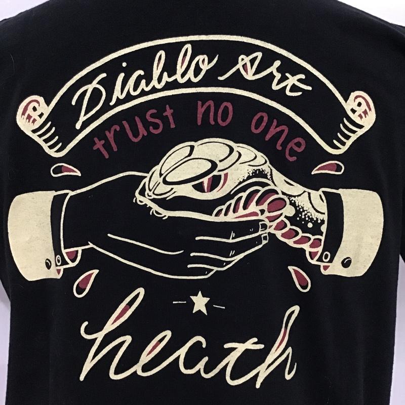 ナッカード KNACKERED Tシャツ 半袖 バックプリント M ロゴ、文字 黒 / ブラック / メンズ USED 古着 中古 10078347