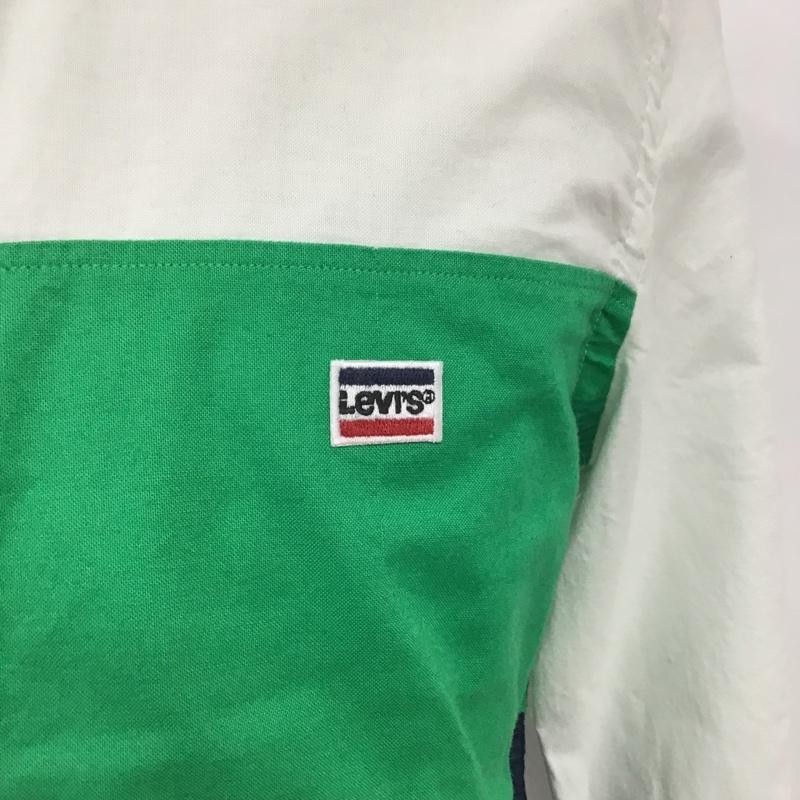 リーバイス Levi's シャツ、ブラウス 長袖 72629-0001 ボタンダウン S ワンポイント 白 / ホワイト / X 緑 / グリーン / X 紺 / ネイビー / メンズ USED 古着 中古 10078351